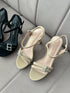 Rhinestone Decor Open Toe Buckle Straps